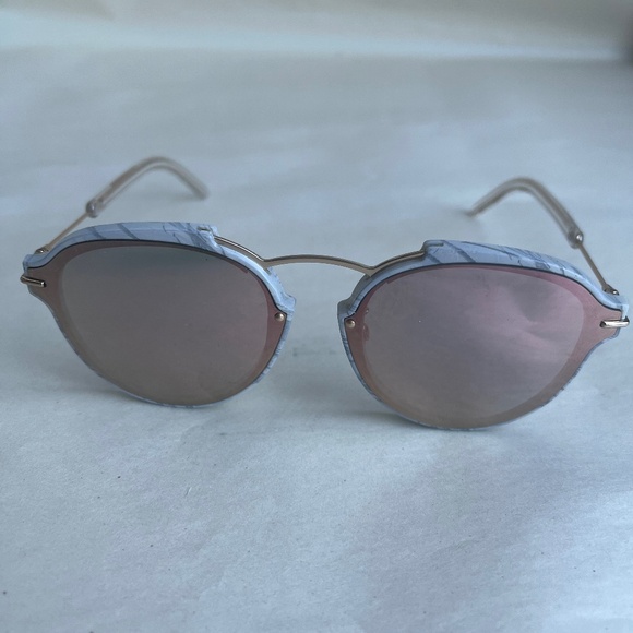 RARE Christian Dior Sunglasses‎ Round Mirrored Eclat GBZ0J 60mm Frame Pink Gold - Picture 5 of 16
